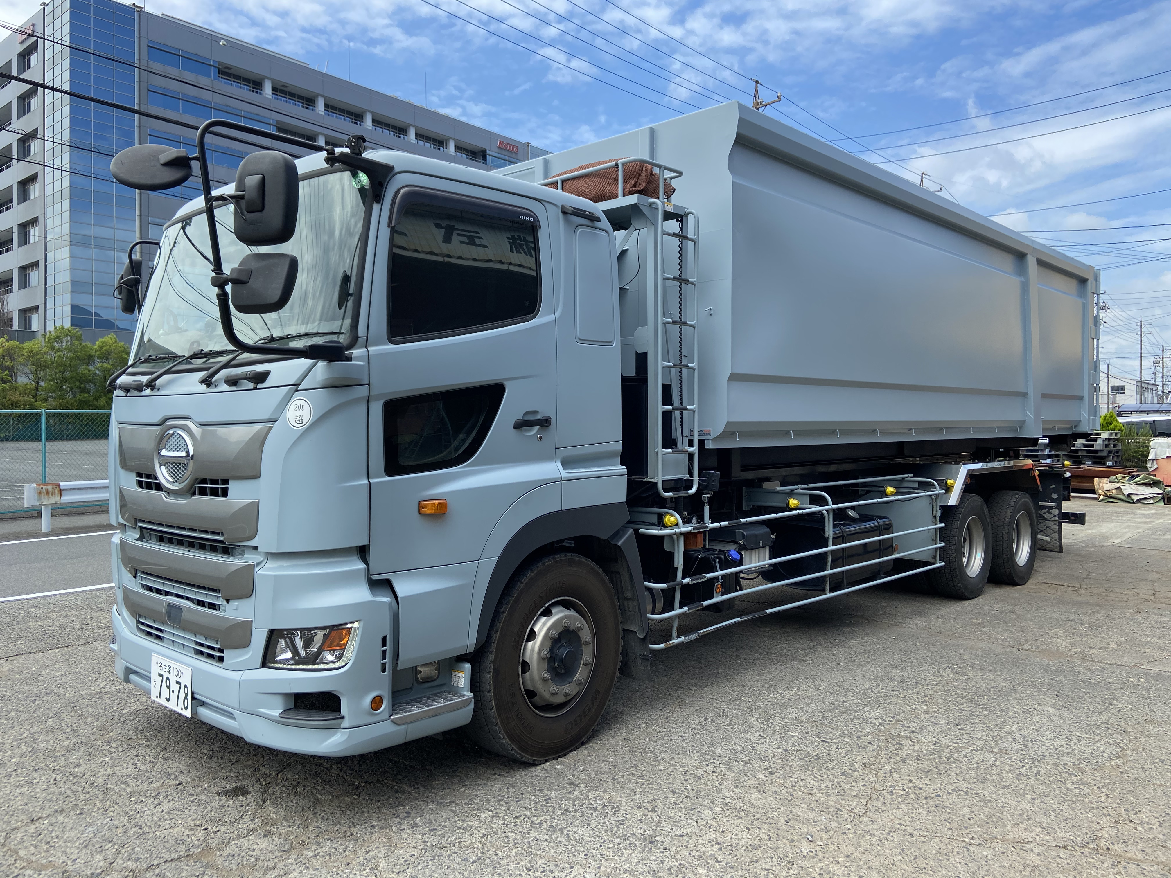 HARDOX® ウッドチップ運搬用 40㎥ 脱着コンテナ(グレー) 製作写真4