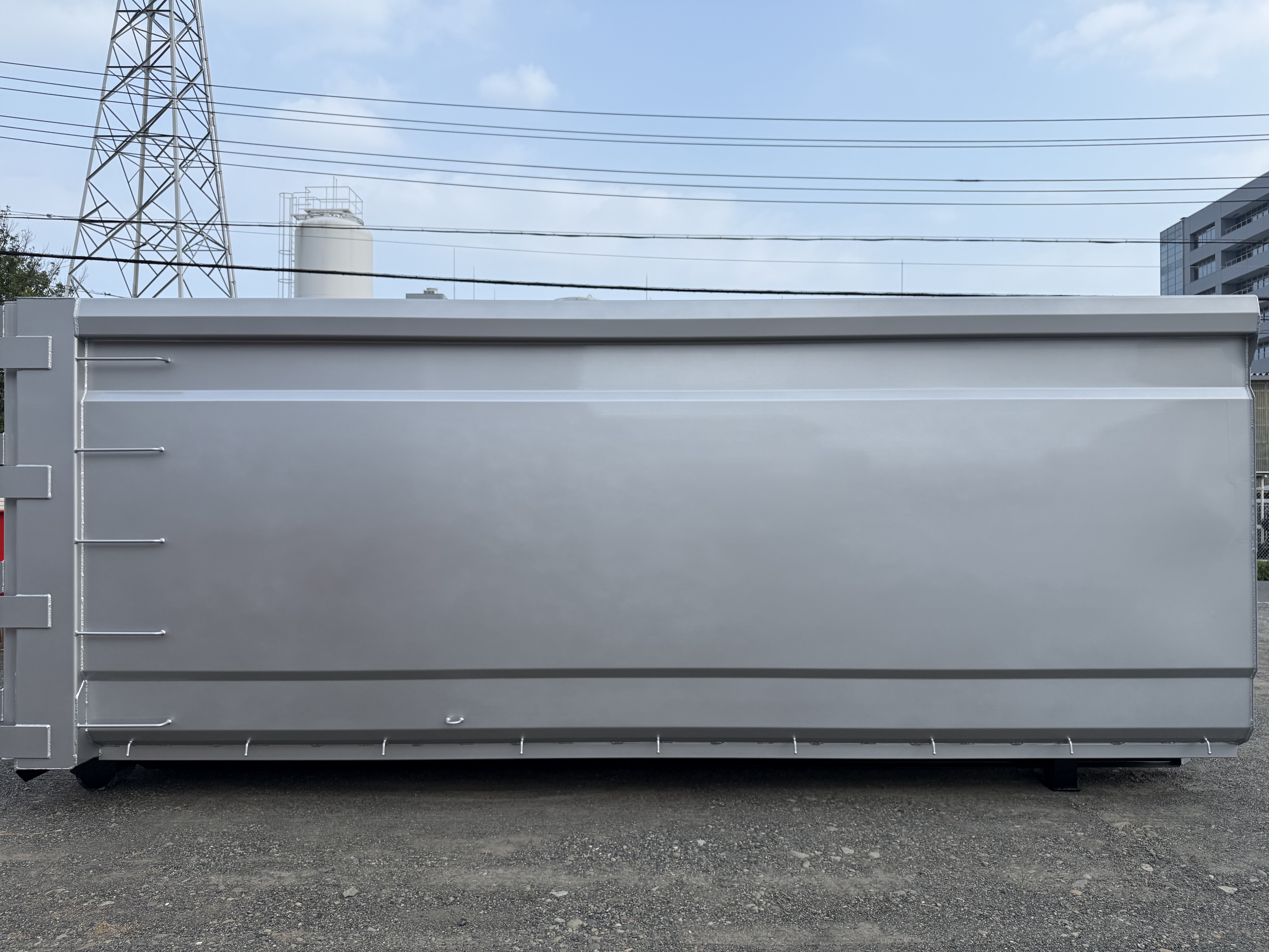 HARDOX®500Tuf 解体廃棄物収集運搬 30㎥ 脱着コンテナ 製作写真2